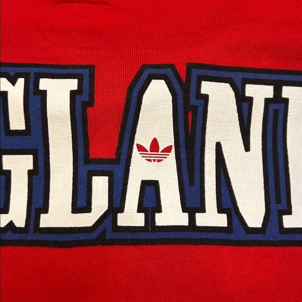 Adidas Red England Flag Men's Tee